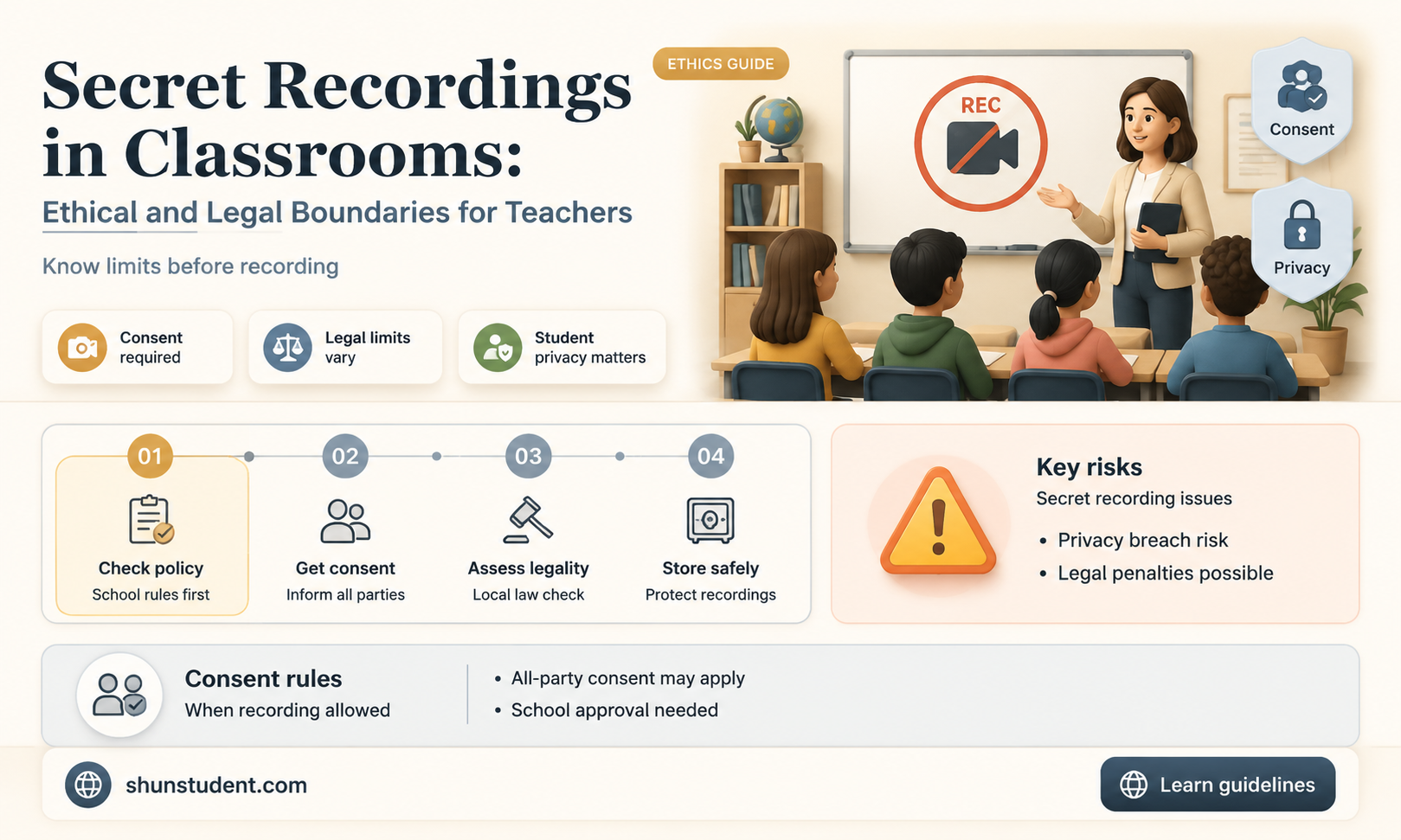 can a teacher secretly record a student