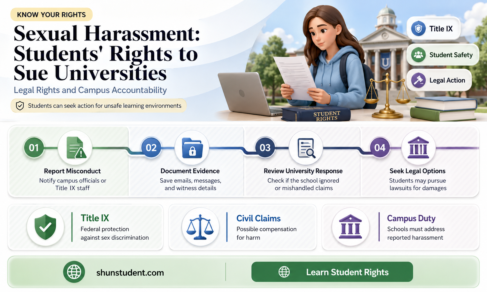 can a student sue a university for sexual harassment