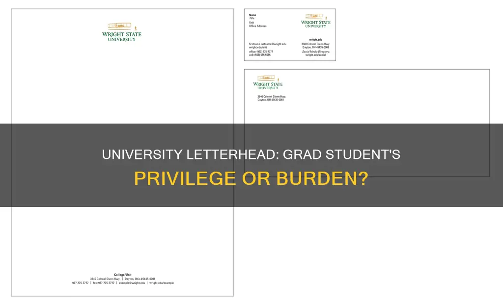 should grad students use university letterhead