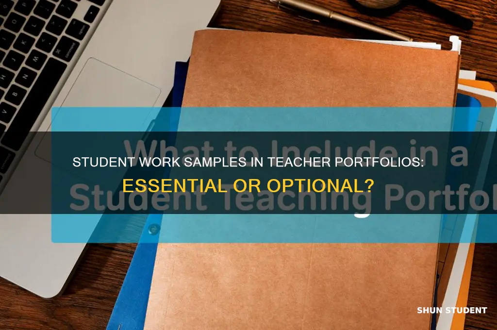 should i have student work samples in a teacher portfolio