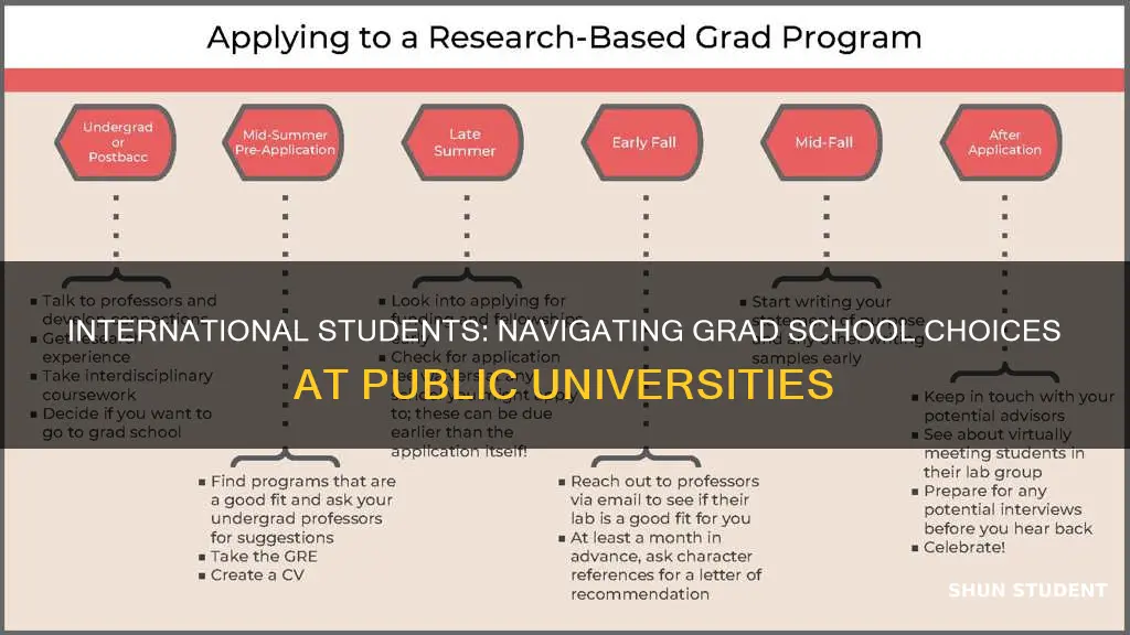 should international student apply public university for graduate shcool