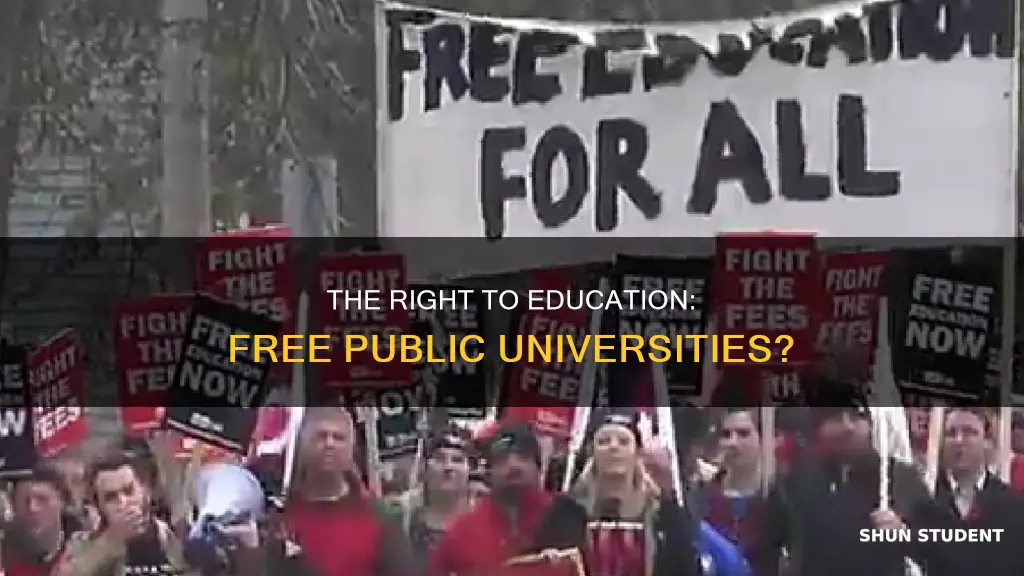 should students be able to attend public universities for free