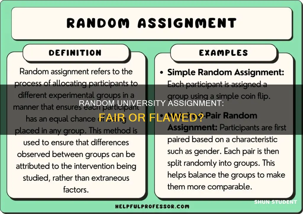 should students be randomly assigned to universities