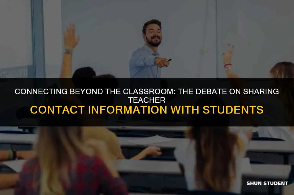 should students have teachers numbers