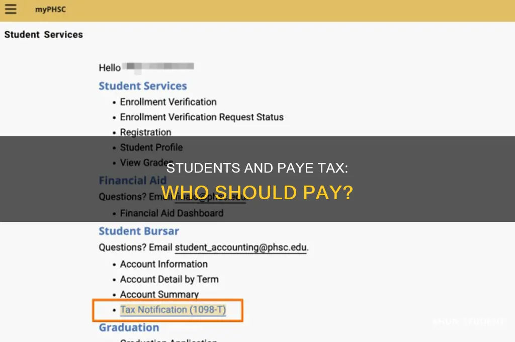 should students pay paye tax