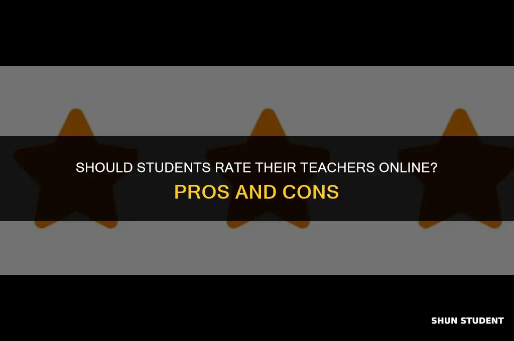 should students rate their teachers on the internet