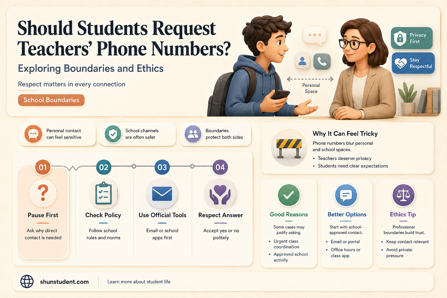 can a student ask a teacher for there number
