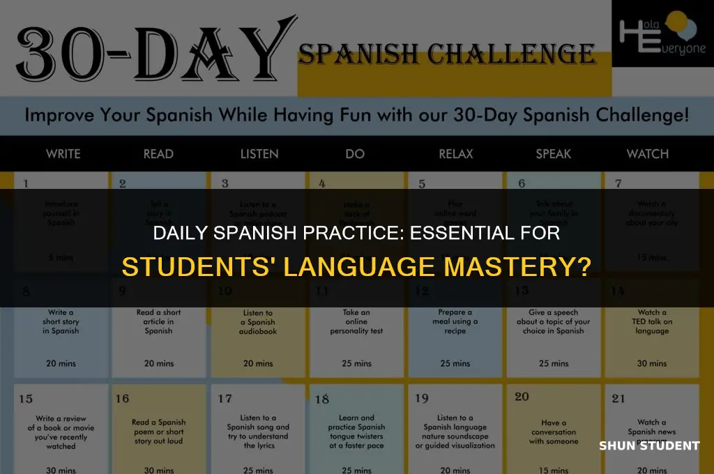 should students take spanish daily