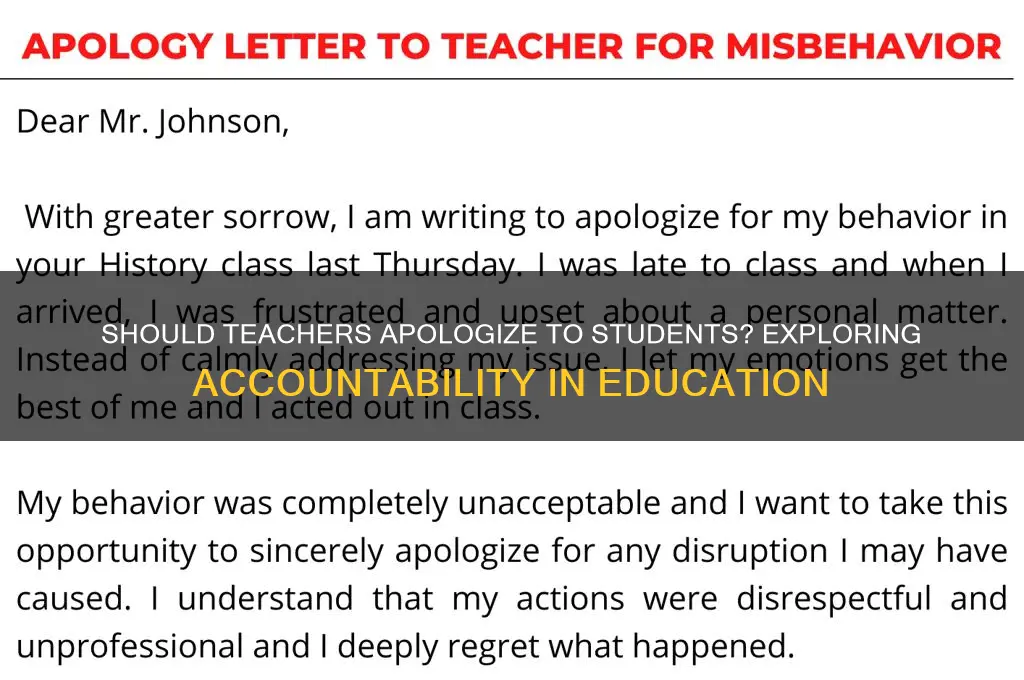 should teacher ever apologize to students