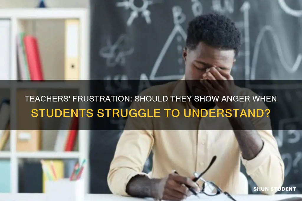 should teachers get mad when teaching if students dont undersand