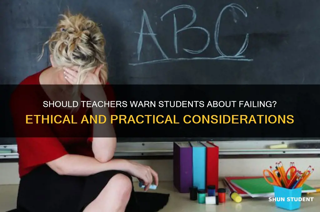 should teachers tell students they will not pass
