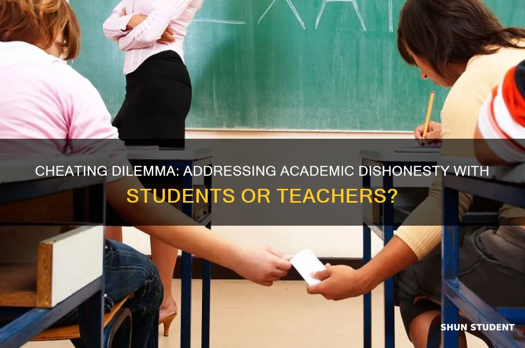 should you approach the student or teacher about cheating