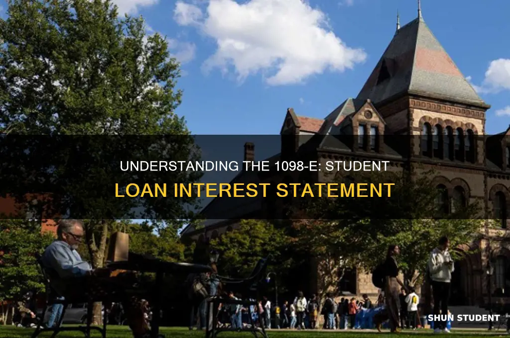 should you get a 1098 when paying student loans