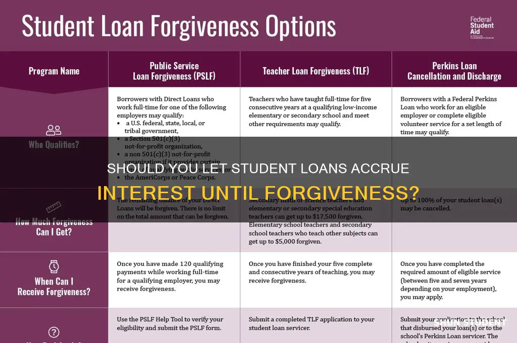 should you let student loans collect interest until forgiveness