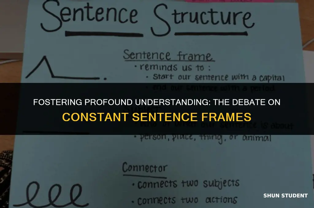 should you use constant sentence frames with profound students