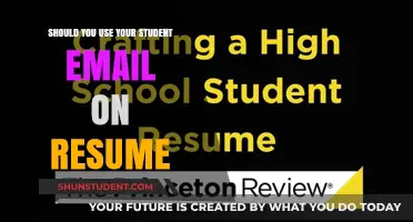 Should You Use Your Student Email on Your Resume?