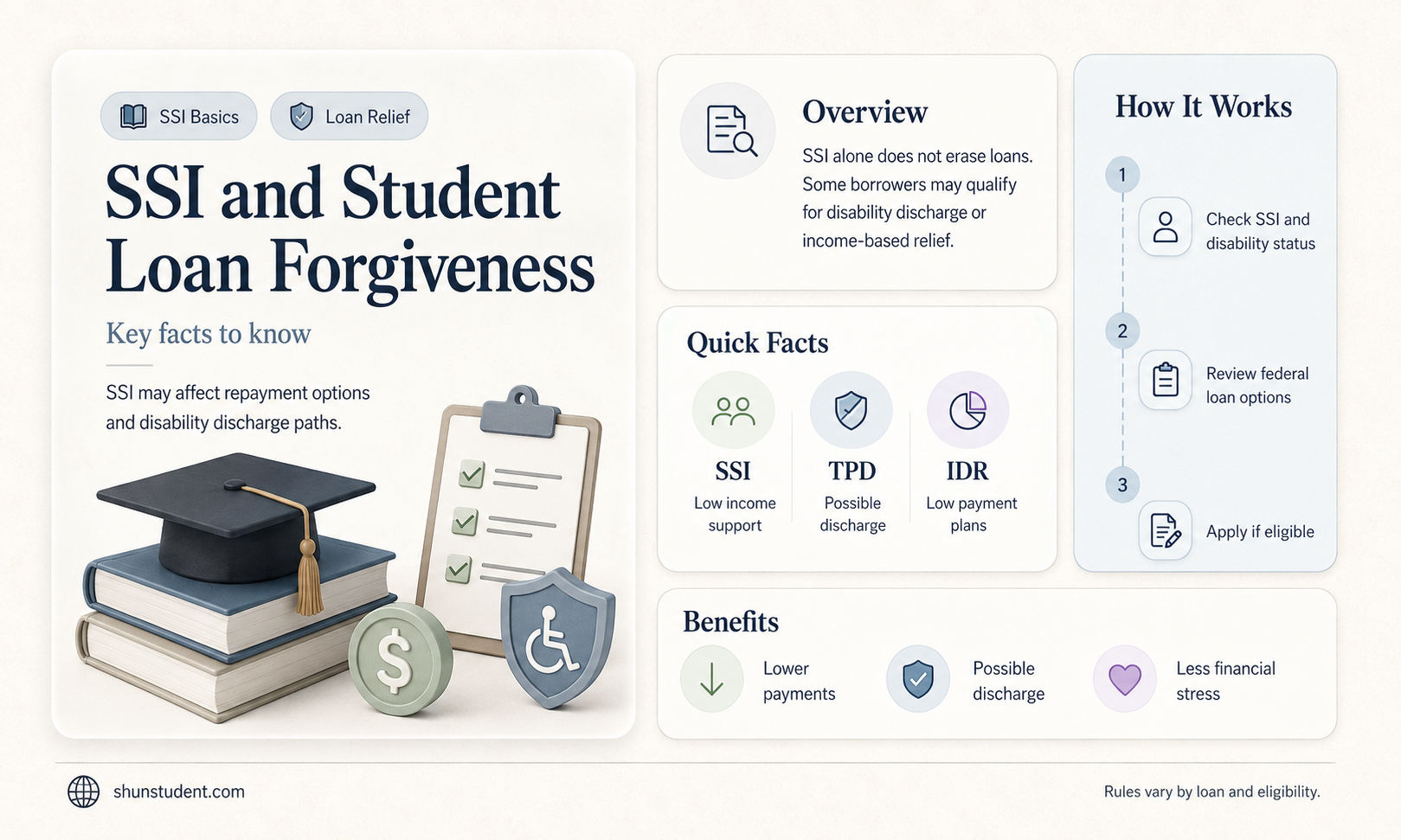 can a student loan be forgiven if you receive ssi