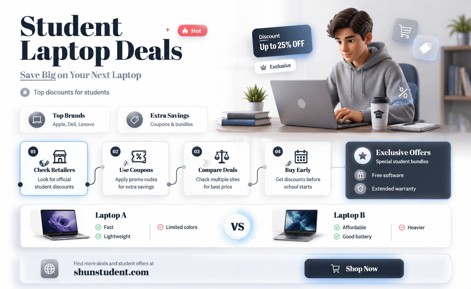 are there any student discounts on laptops
