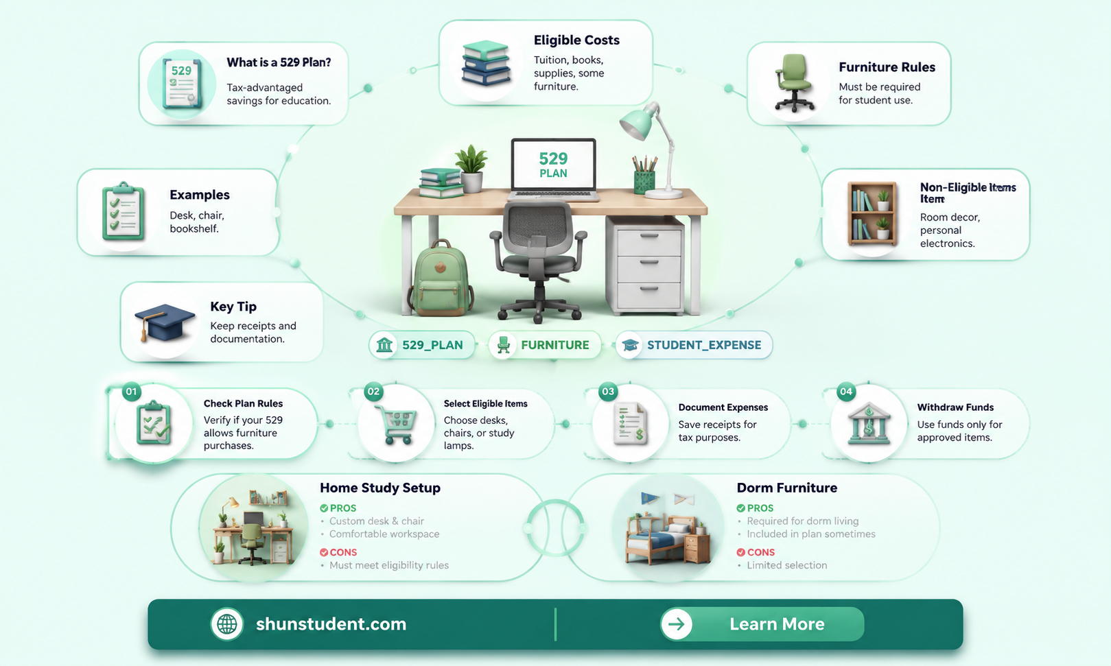 can 529 plans pay for student furniture
