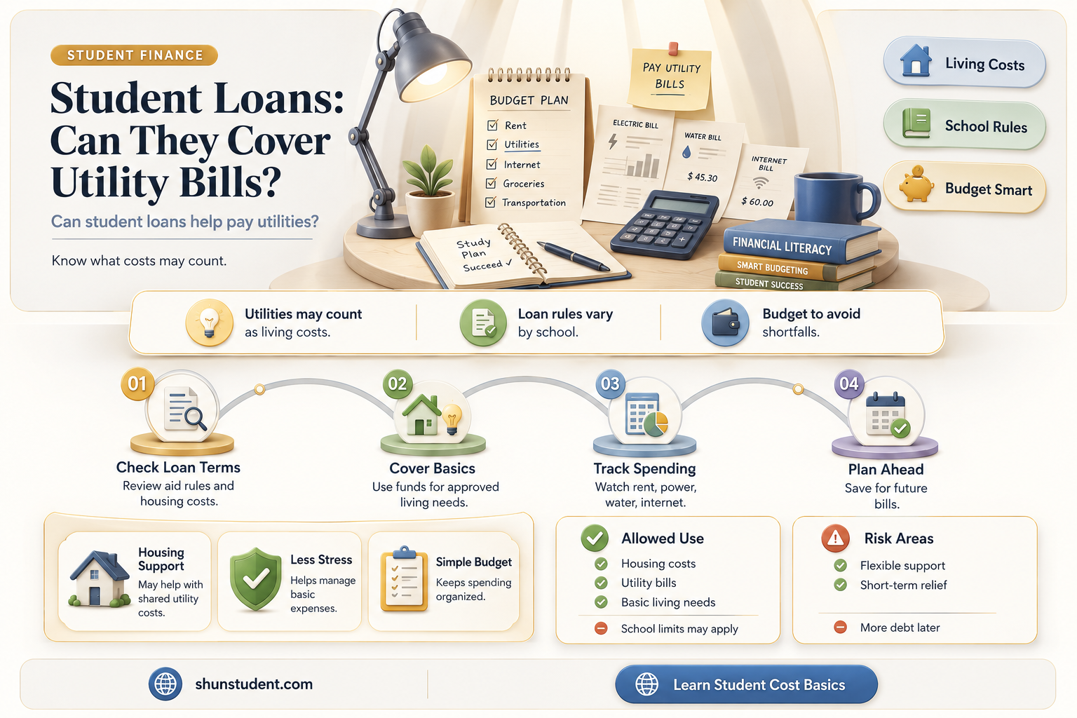 can a student loan be used to pay utilities