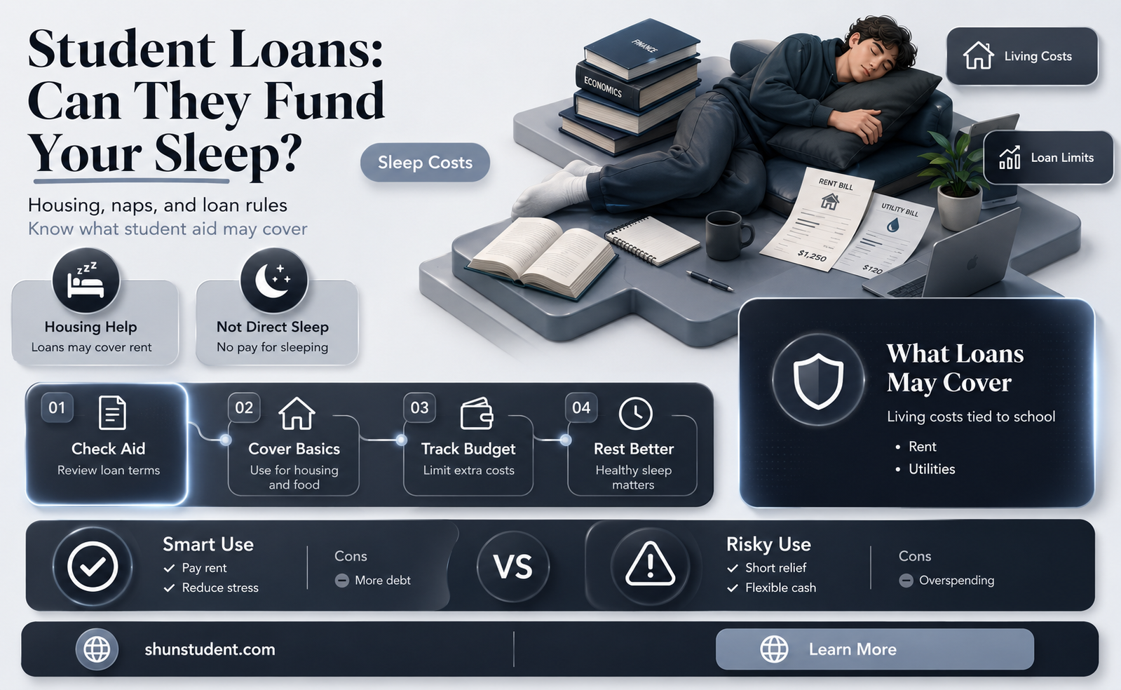 can a student loan pay for a bed