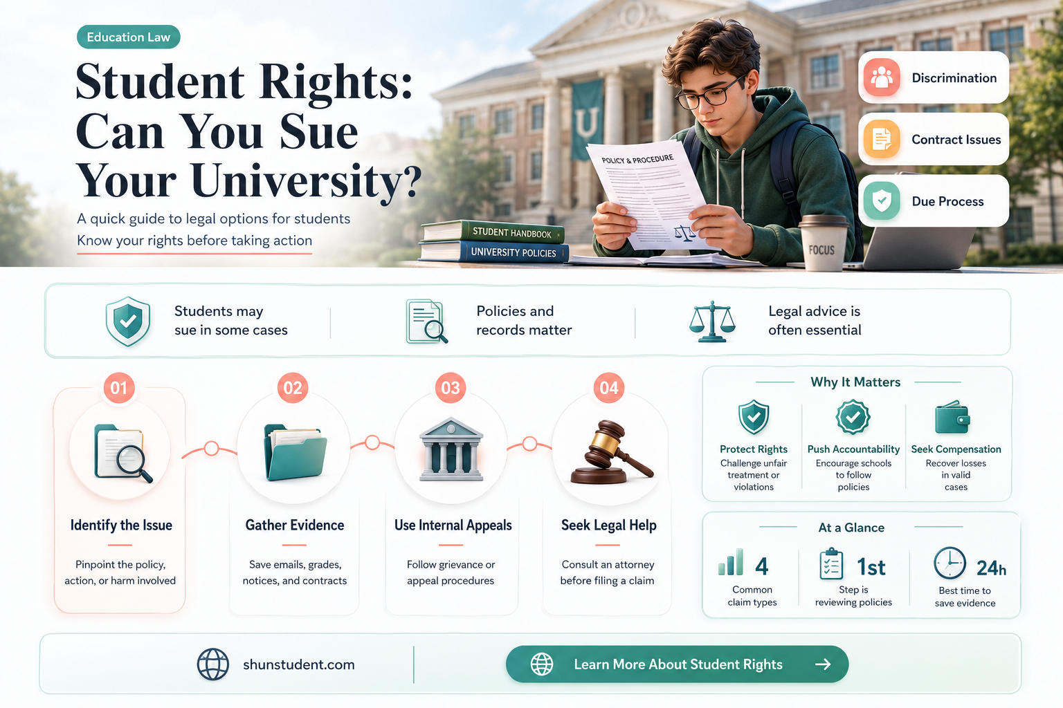 can a student sue a university
