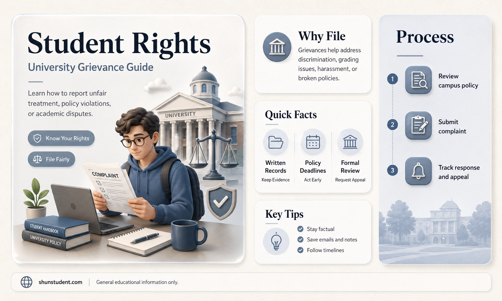 can a student file a grievance against a university