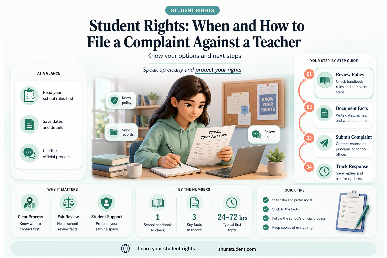 can a student complaint about a teacher