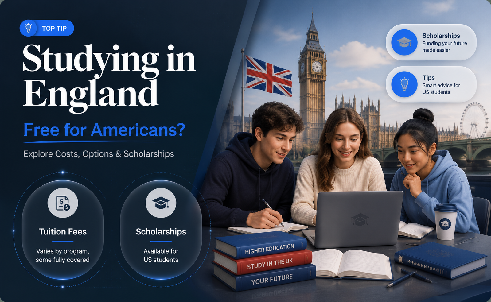 can american students attend englis university for free