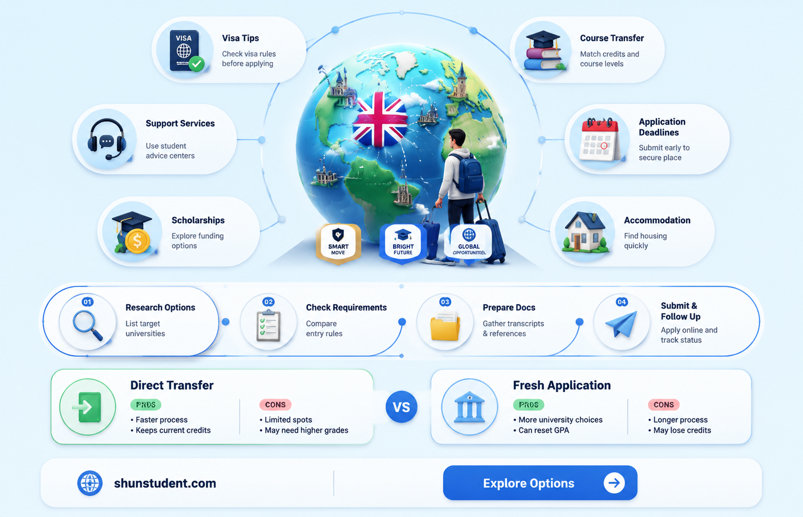 can an international student change university in uk