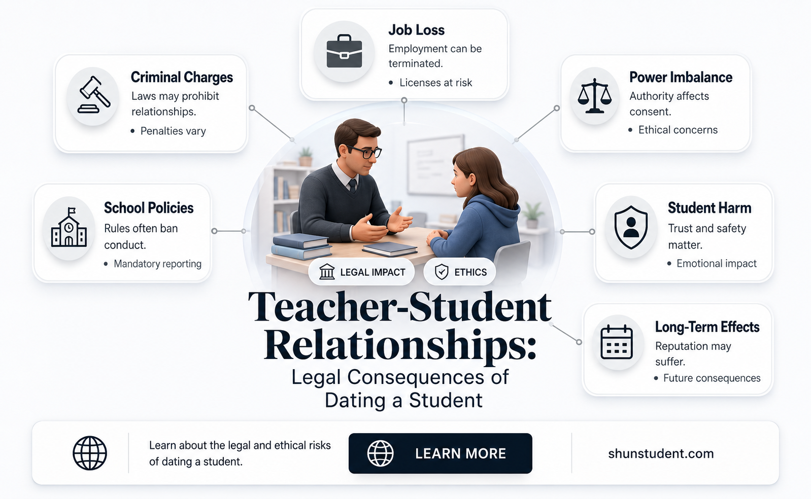 can a teacher go to jail for dating a student
