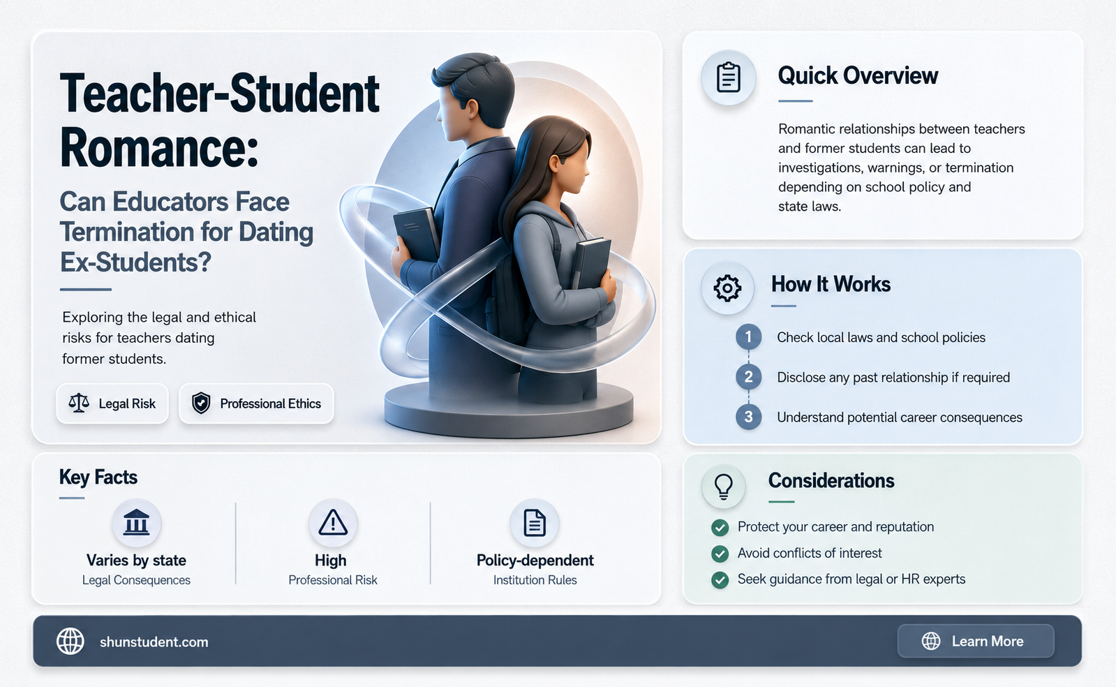 can a teacher be fired for dating a former student