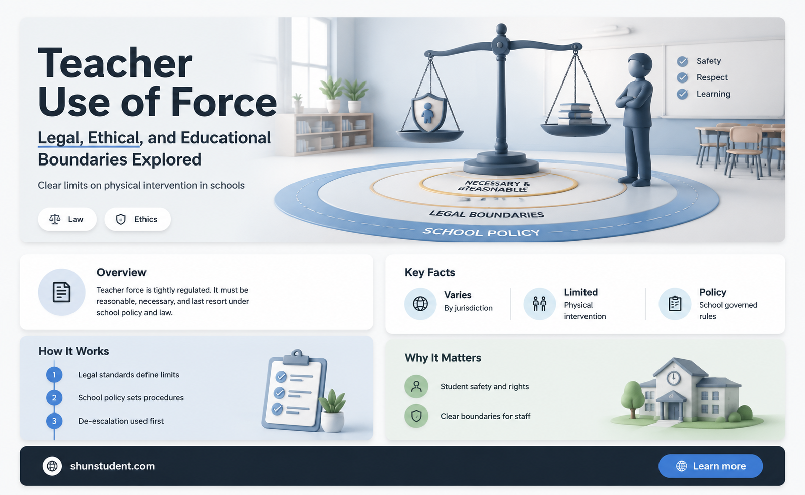 can a teacher use force on a student