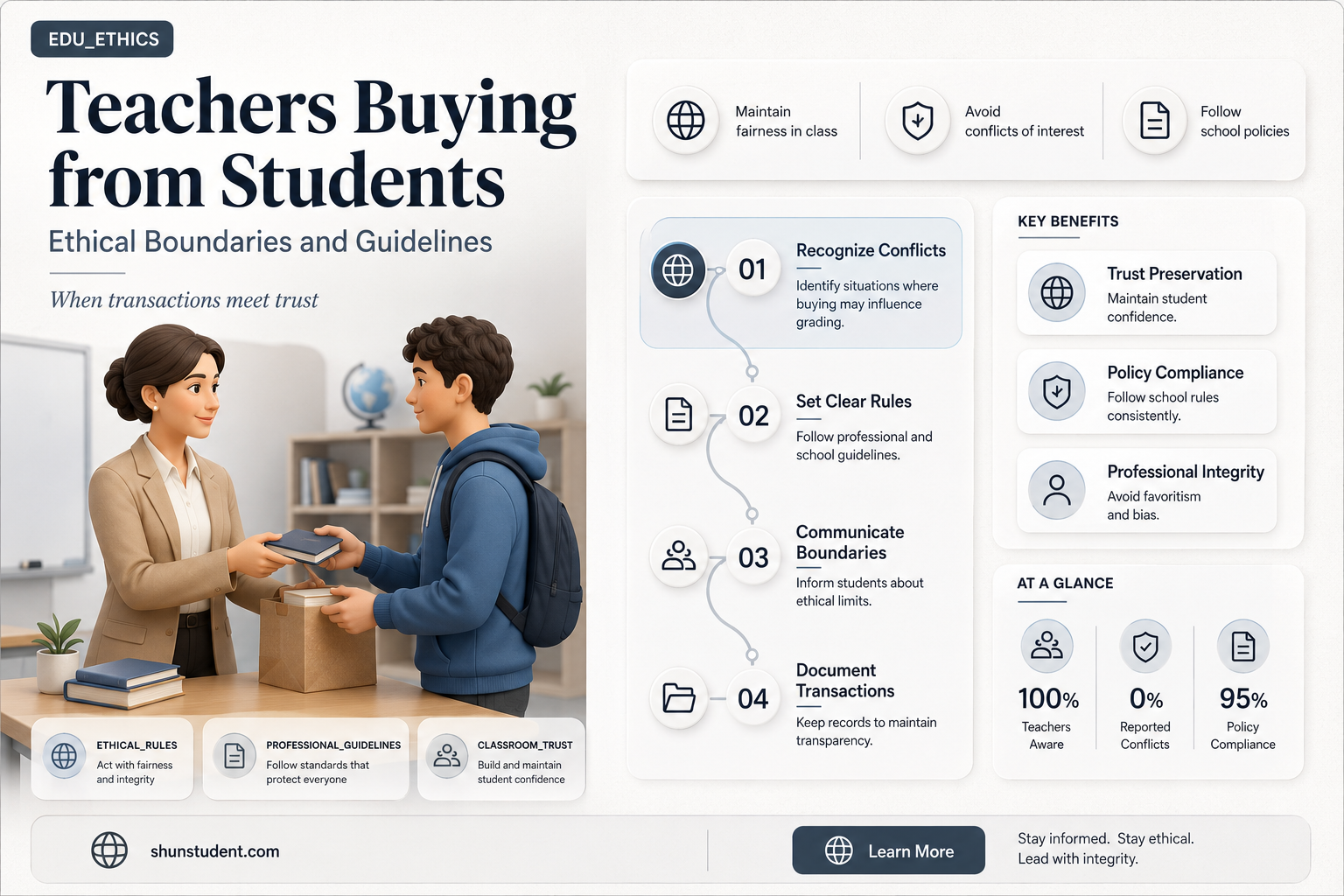 can a teacher buy something from a student