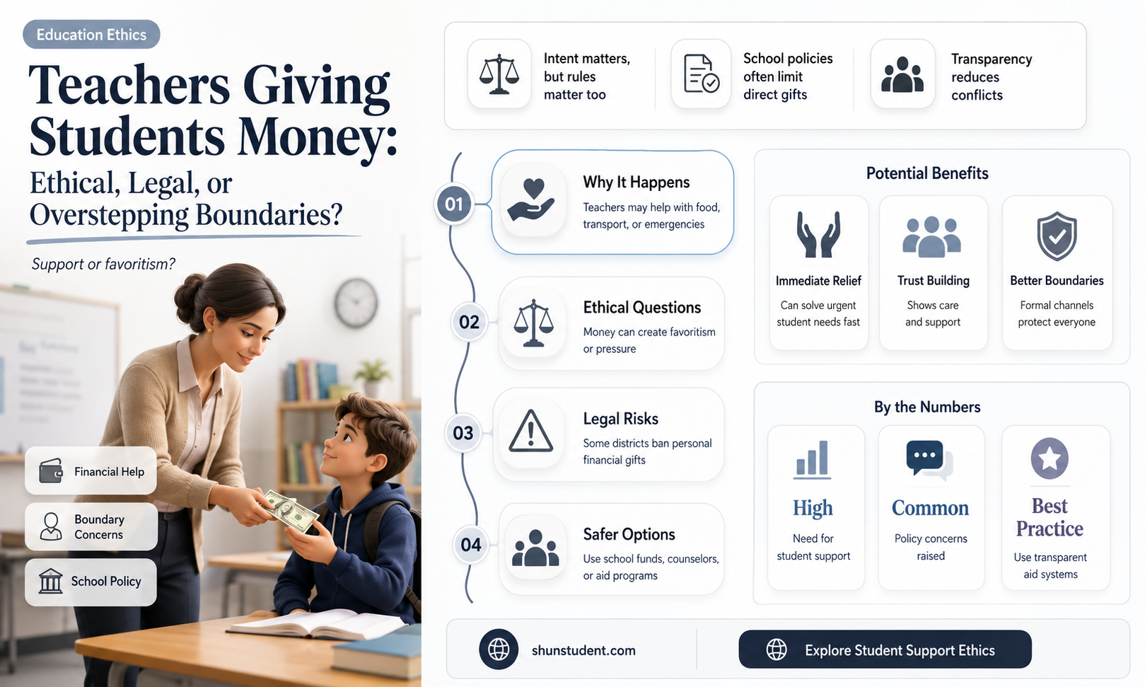 can a teacher give a student money