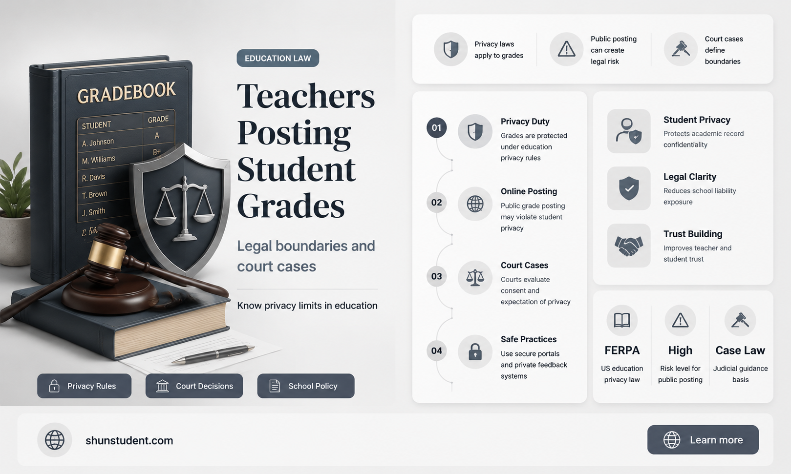 can a teacher post the students grades court cases