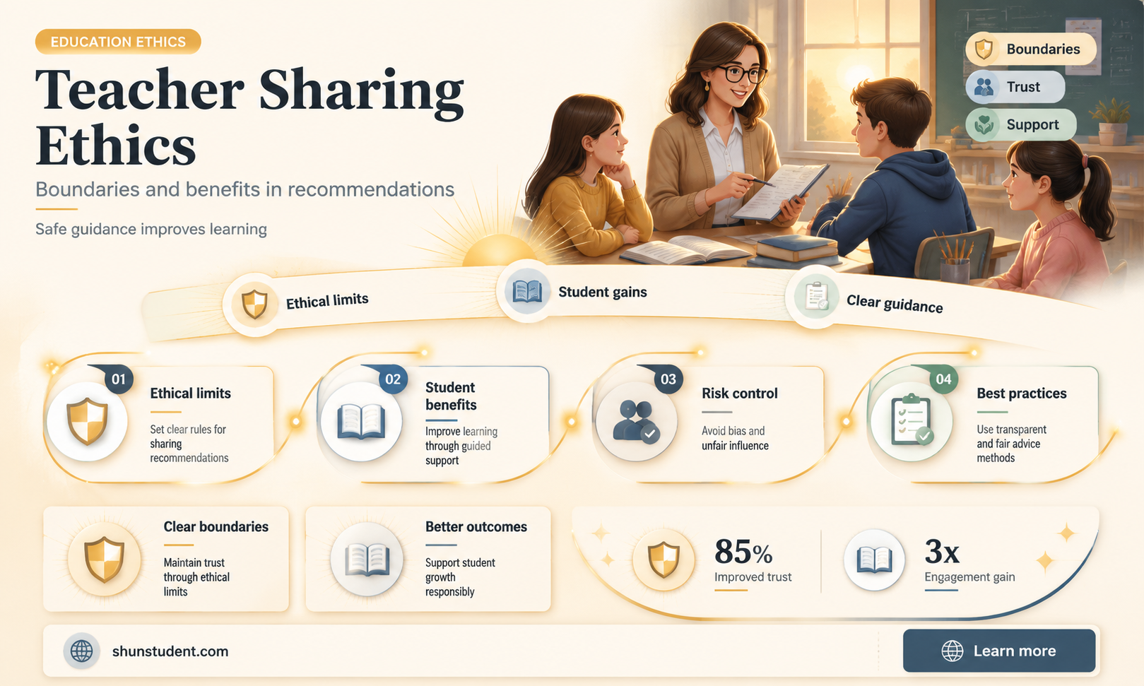 can a teacher share a recommendtion with students