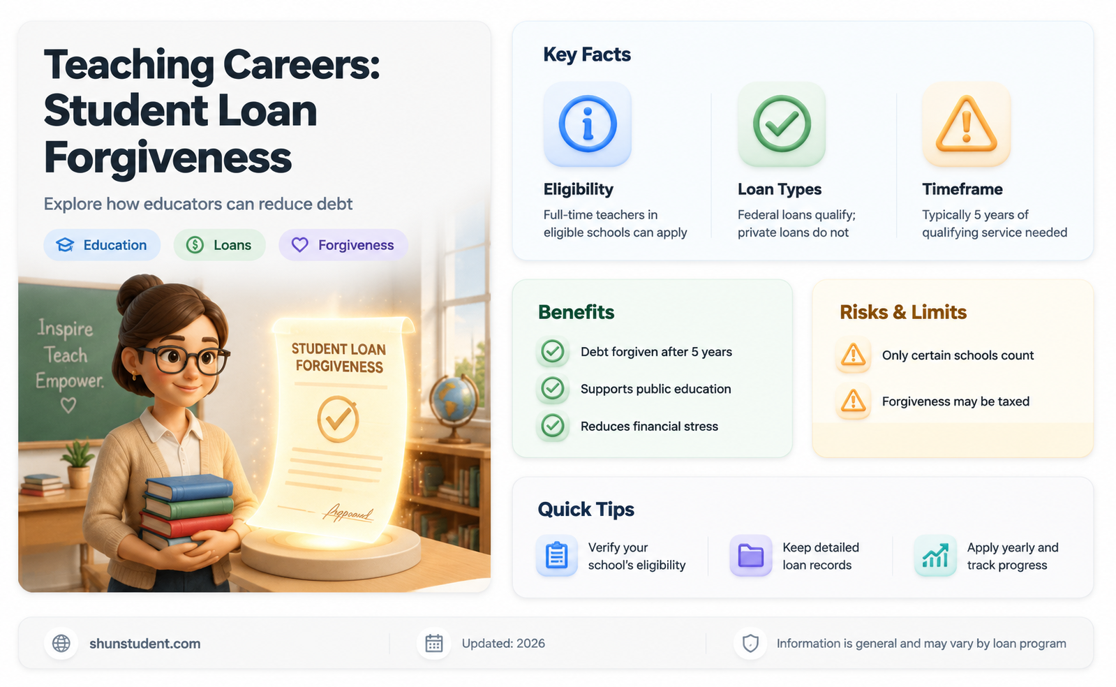 are student loans forgiven if you become a teacher