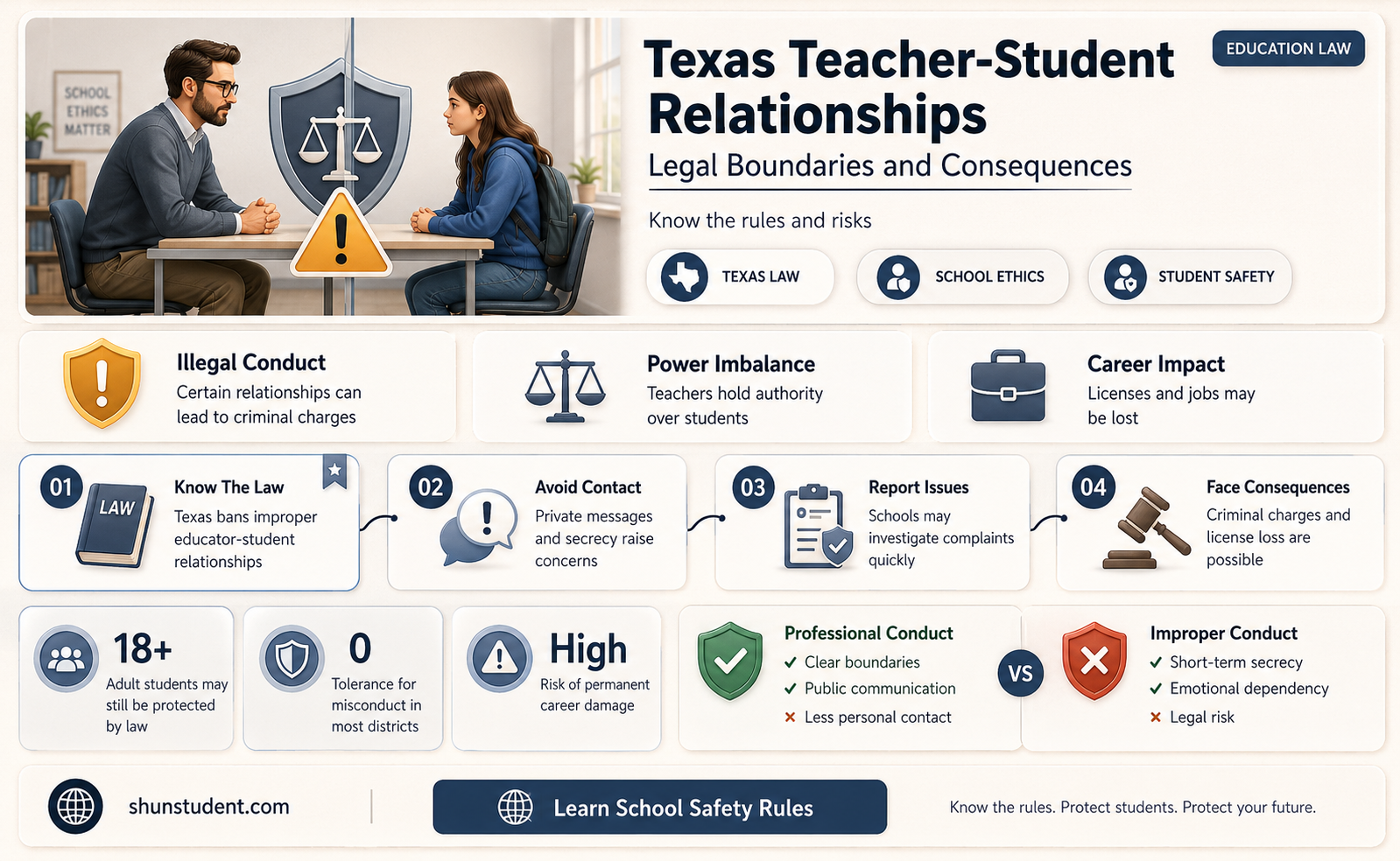 can a teacher bave sex with a student in texas