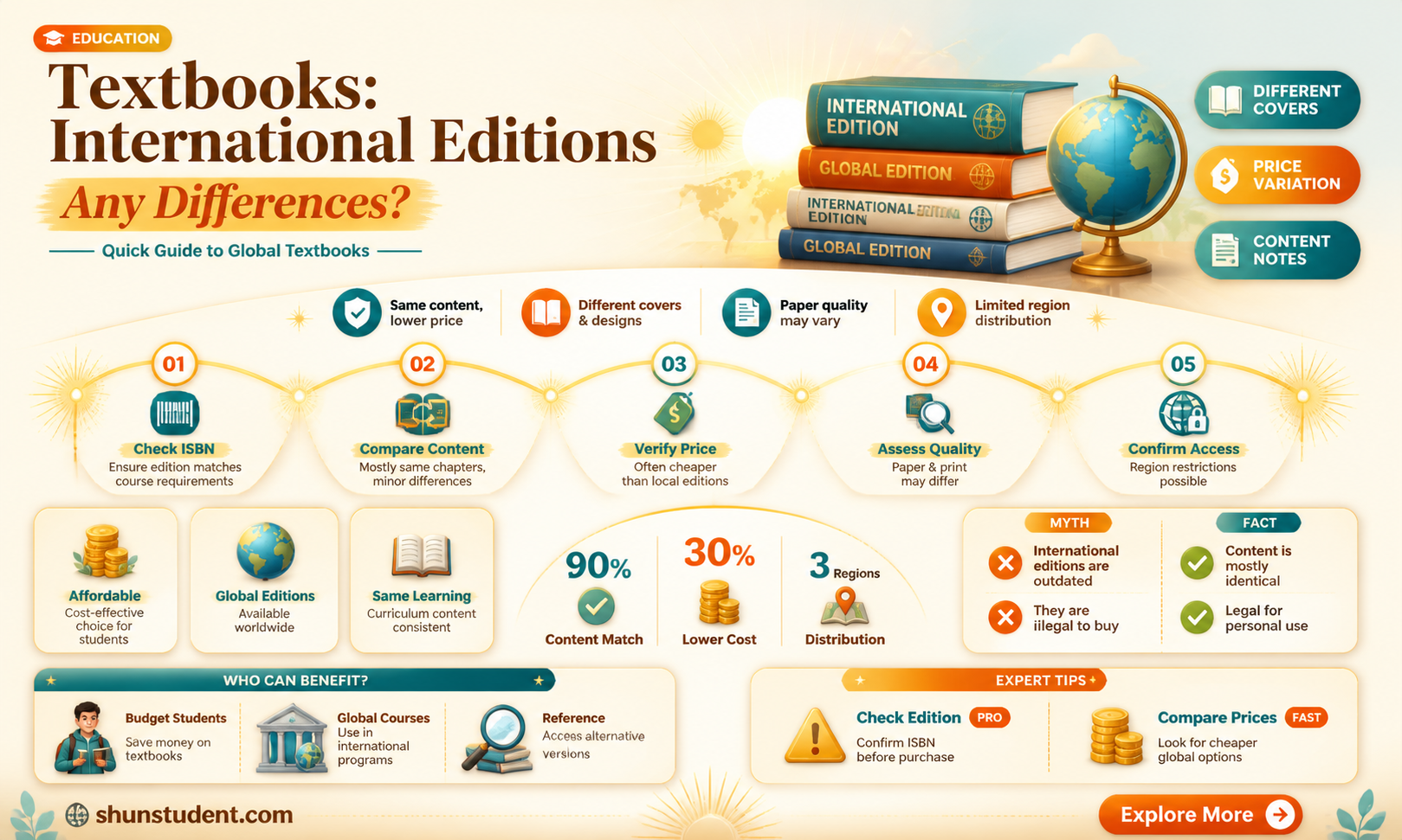 are international student editions of textbooks the same