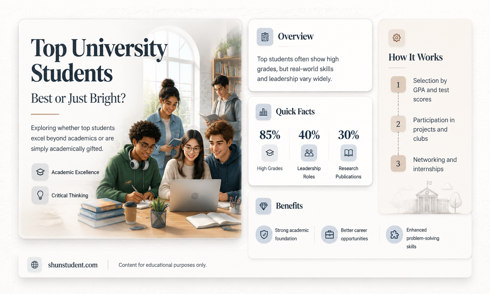 are the people at top universities actually the best students