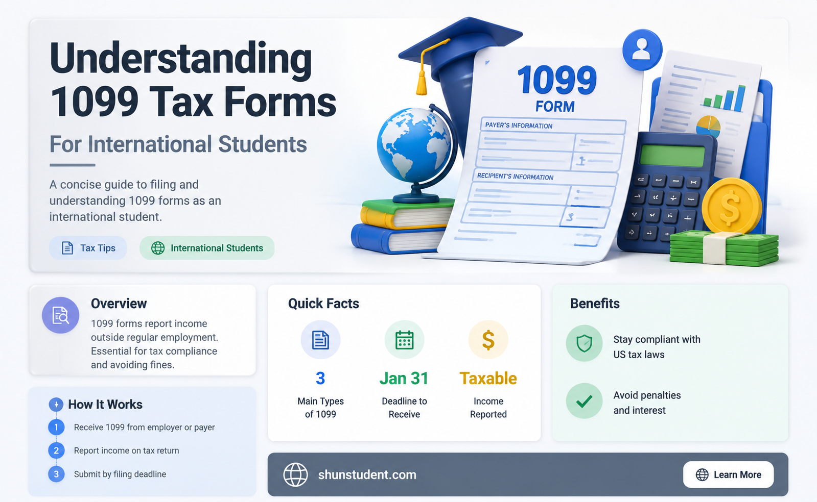 can an internation student receive a 1099