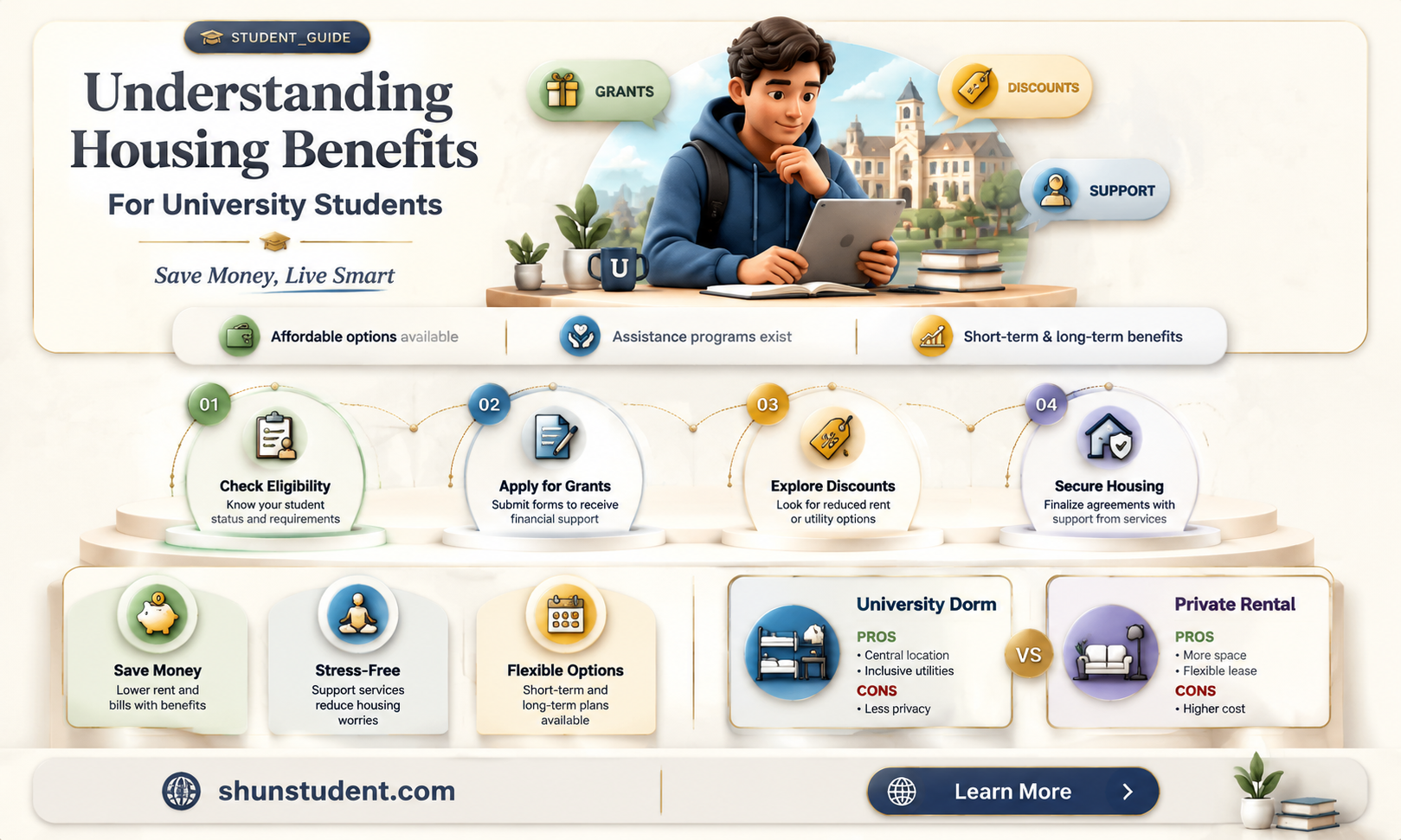 are university students entitled to housing benefit