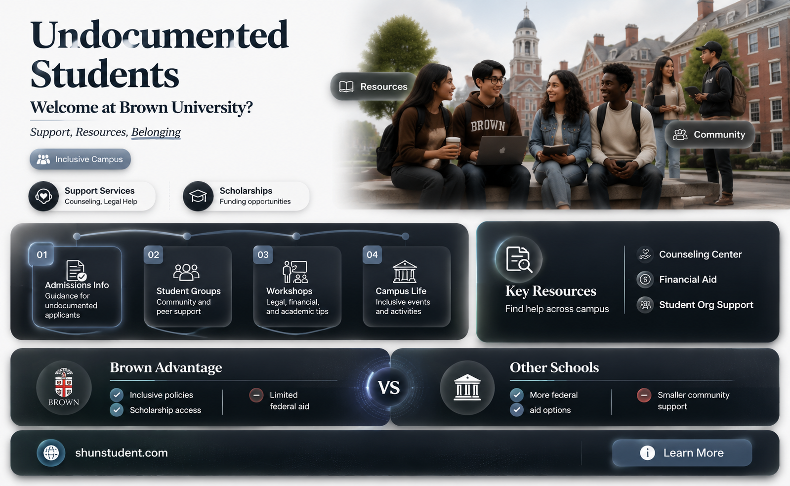 are undocumented students eligible for brown university