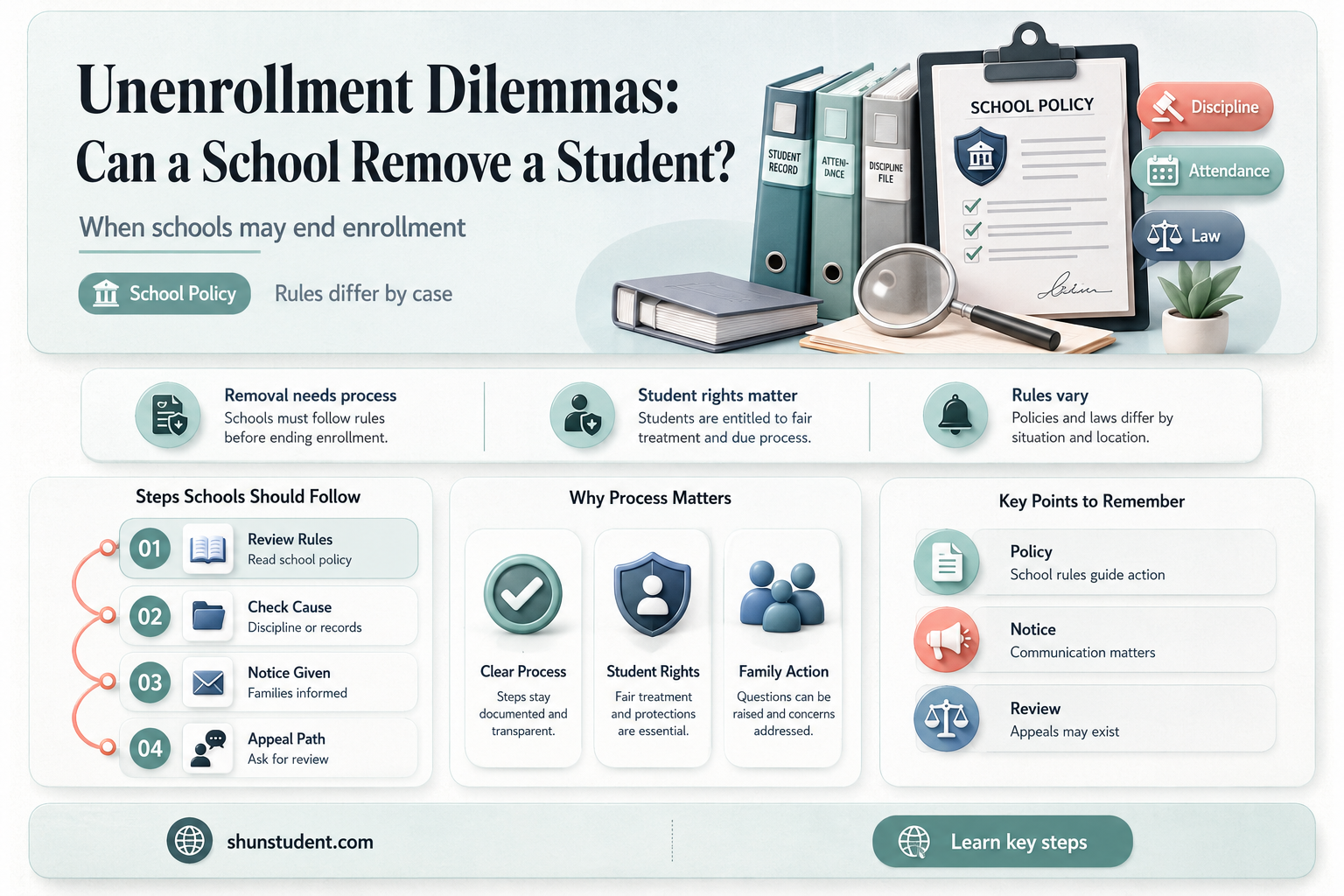 can a school unenroll a student