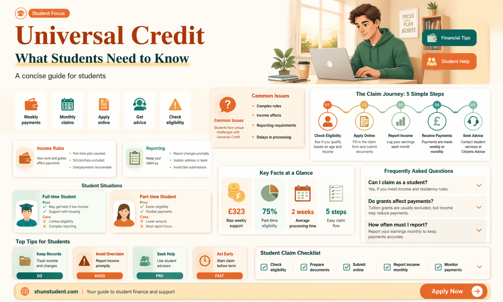 am i entitled to universal credit as a student