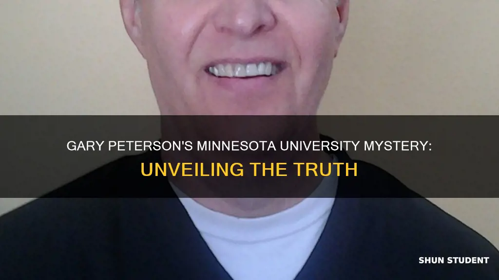 was gary peterson a student at the university of minnesota