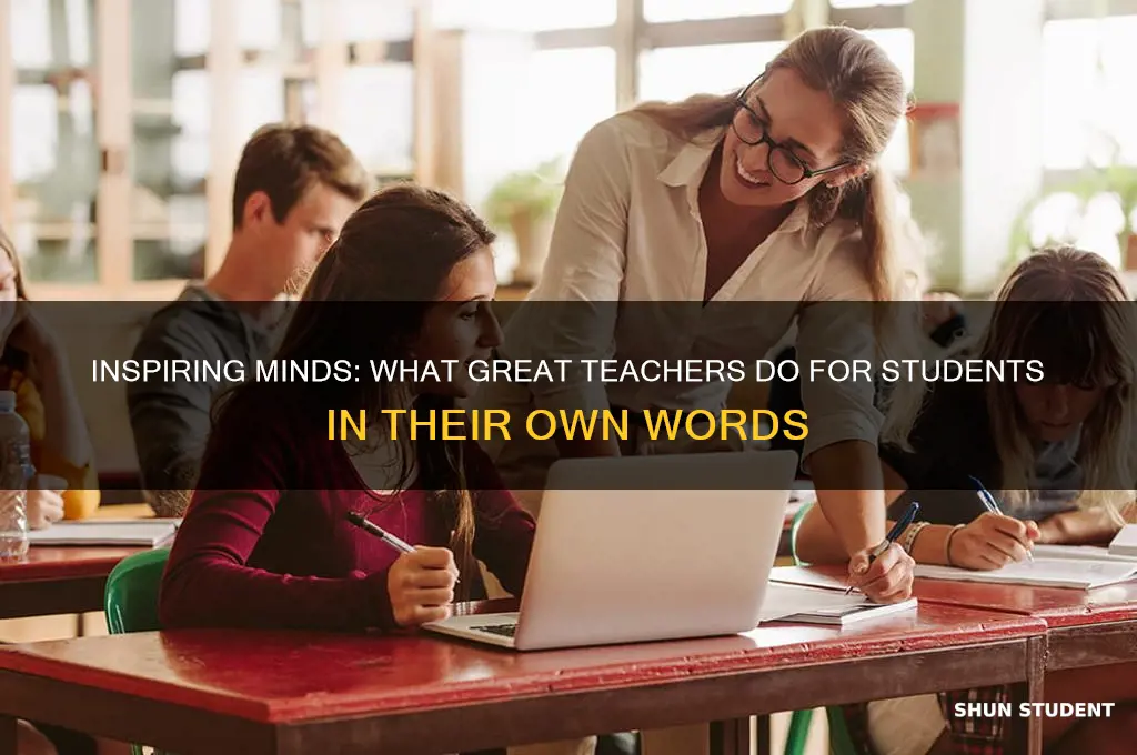 what a good teacher does for a student quotes
