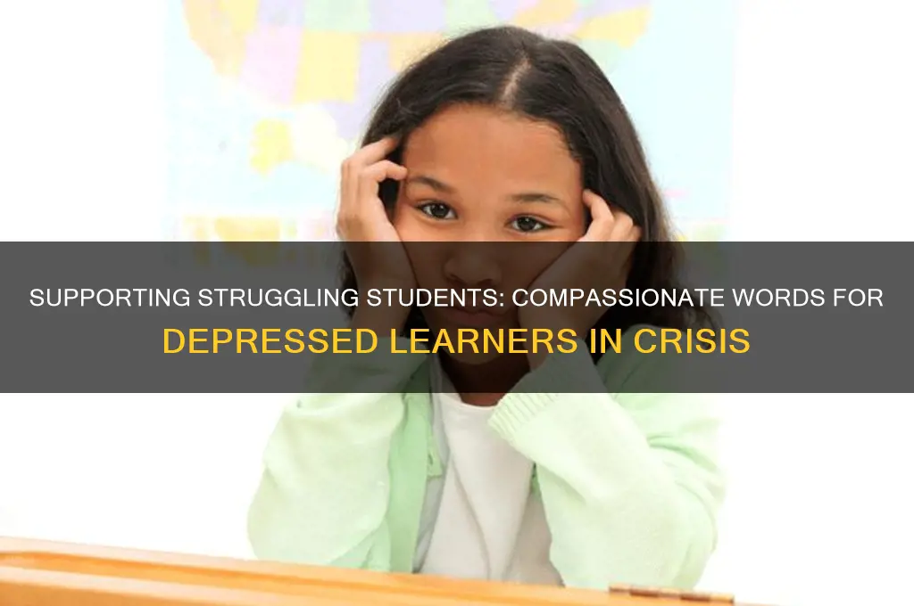 what a teacher can say to a depressed student