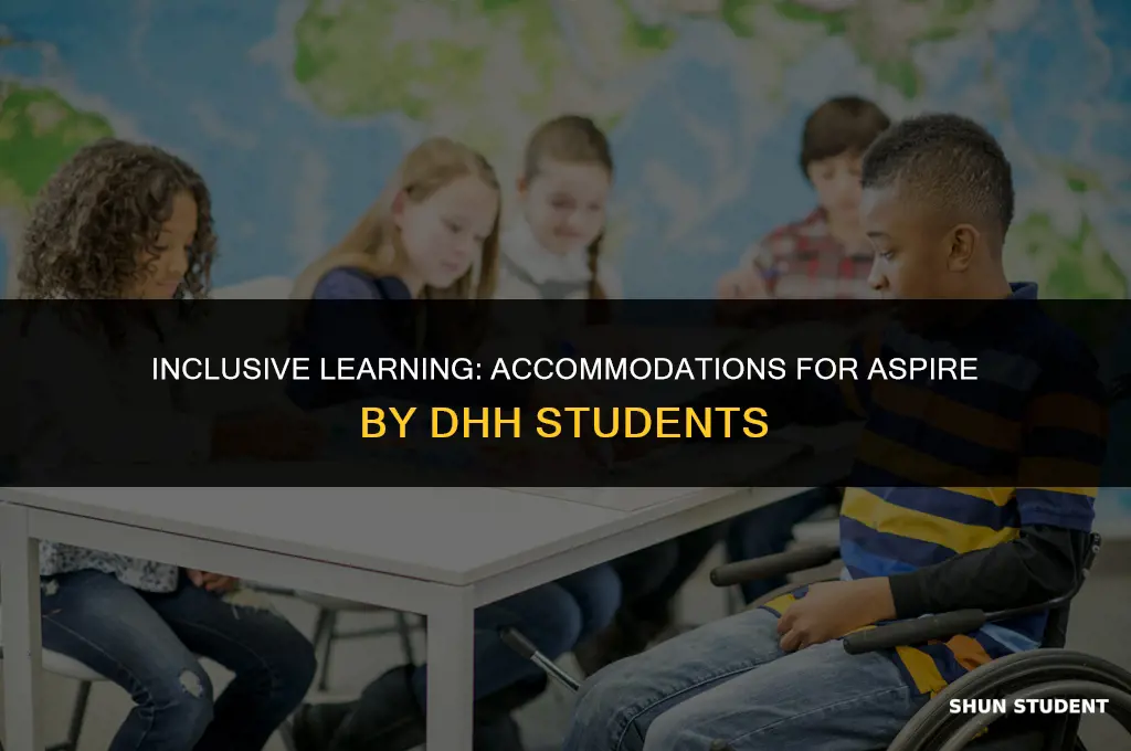 what accommodations can be used for aspire by dhh students